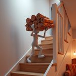 Bûchette Service: Holz Treppe hoch, runter oder in den Garten